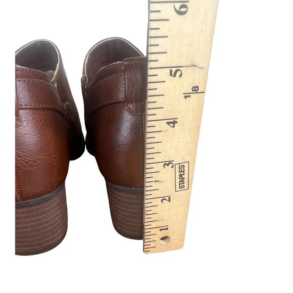 Soul Naturalizer Brown Faux Leather Ankle Boots With Zipper & Buckle Women 8 - Picture 5 of 14